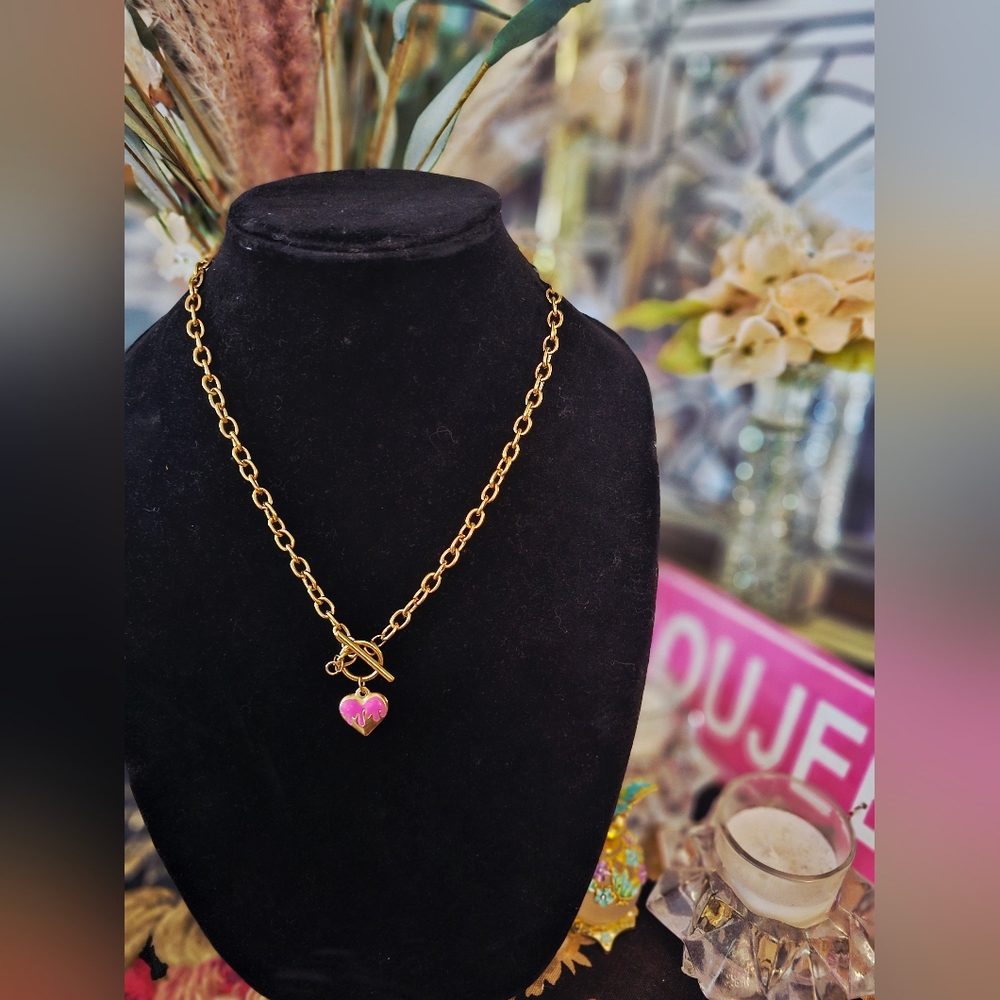 Pink Heart Necklace
